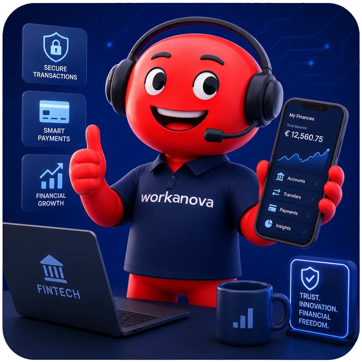 Workanova fintech customer support