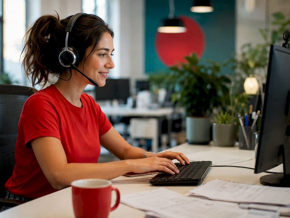 iGaming support specialist using AI tools