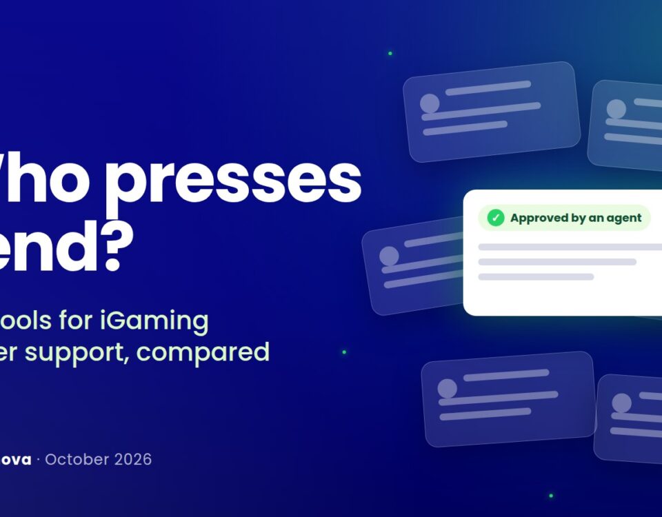 Who presses send? Nine AI tools for iGaming player support compared, with one chat reply approved by an agent